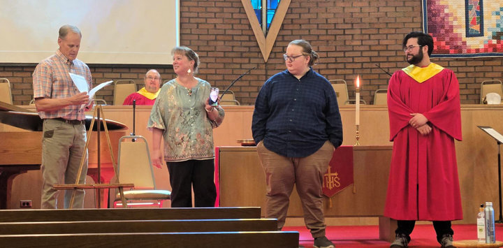 This year's Scholarship Winner at the Burley Presbyterian Church